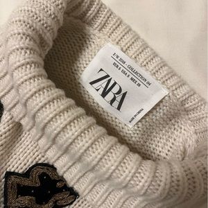 ZARA Ecru Knit Sweater